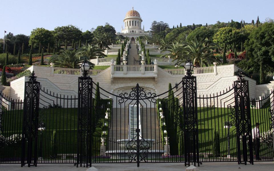 The terraced gardens and classical-style Bahai World Center in the port city of Haifa - JACK GUEZ /AFP 