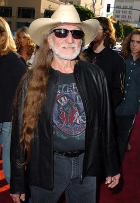  Premiere: <a href="/movie/contributor/1800026700" data-ylk="slk:Willie Nelson;elm:context_link;itc:0;sec:content-canvas" class="link ">Willie Nelson</a> at the Hollywood premiere of Warner Bros. Pictures' <a href="/movie/1808509770/info" data-ylk="slk:The Dukes of Hazzard;elm:context_link;itc:0;sec:content-canvas" class="link ">The Dukes of Hazzard</a> - 7/28/2005<br>Photo: <a href="http://www.wireimage.com/" rel="nofollow noopener" target="_blank" data-ylk="slk:Steve Granitz, WireImage.com;elm:context_link;itc:0;sec:content-canvas" class="link ">Steve Granitz, WireImage.com</a>