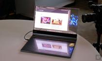 <p>In-person photos of Lenovo's new concept device -- Project Crystal -- which the company claims is the world's first laptop with a transparent micro LED display.</p> 