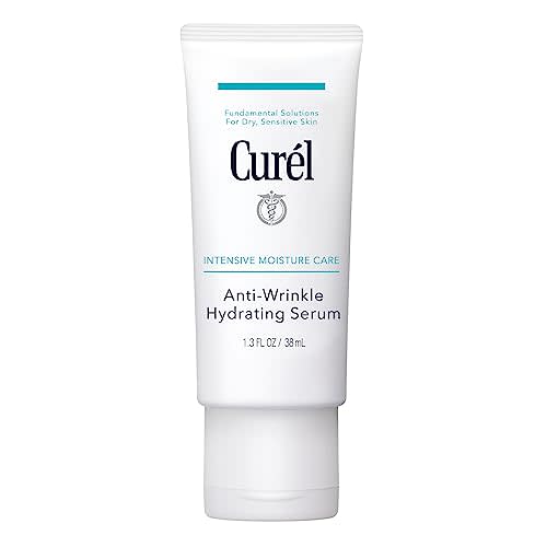 Curel Japan Anti-Wrinkle Hydrating Serum, Lightweight Serum, Fragrance Free & Colorant Free, Sensitive Skin Serum, 1.3 Oz