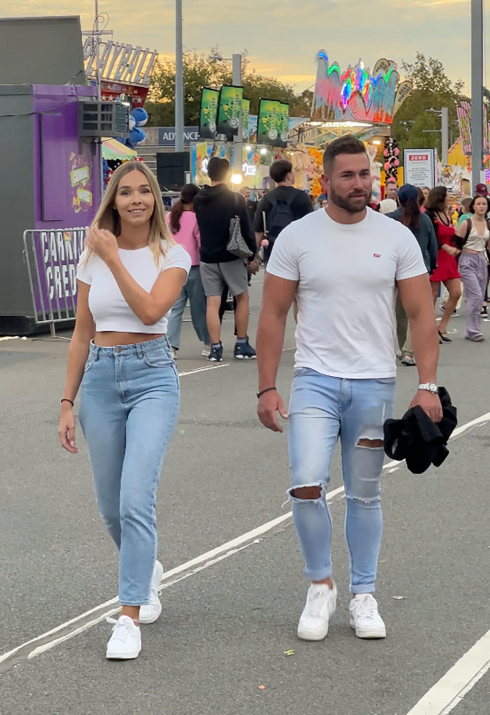 Harrison Boon and his new girlfriend at the Royal Easter Show.