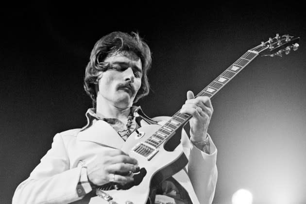 Dickey Betts onstage in New Haven, Connecticut, in 1975. - Credit: Fin Costello/Getty Images
