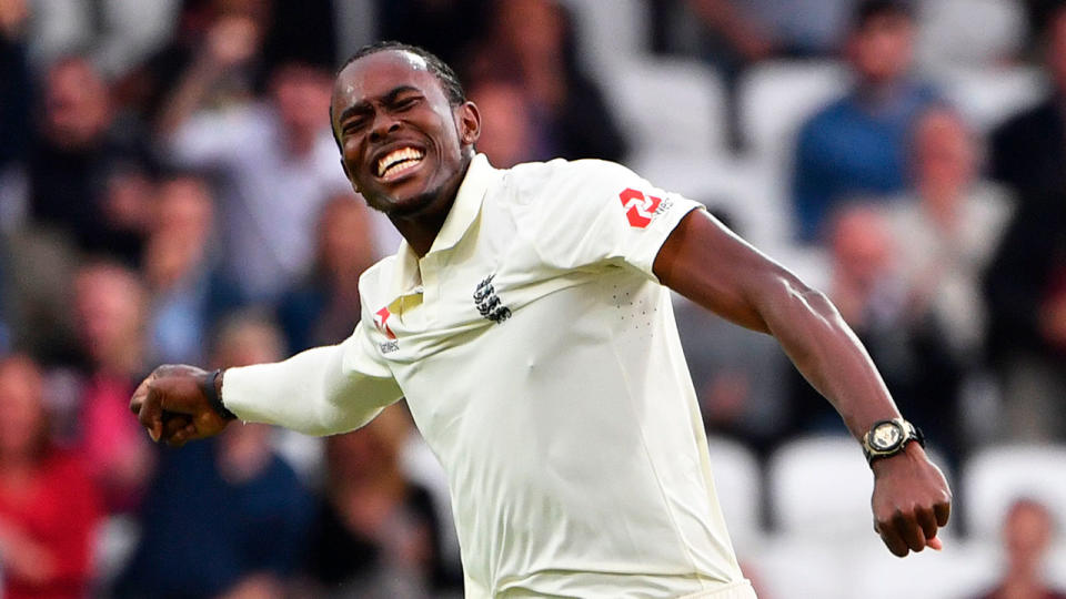 Jofra Archer took a superb six-wicket haul on day one of the third Test. Pic: Getty