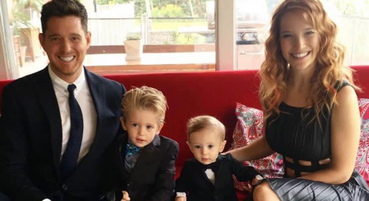 Michael Buble, Noah, Elias and Luisana Lopilato