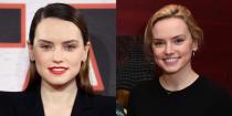 <p>It's farewell sleek brunette hair and hello cool girl blonde locks for Daisy Ridley. Following in Emilia Clarke's footsteps, the <em>Star Wars</em> actress <span>swapped her signature dark brown hair for a golden blonde updo at last night's <em>Porter</em> party. Could this be for an upcoming role? Watch this space.</span></p>