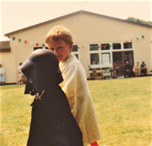 Author Mark O'Connell (R) in the 1980s. (Mark O'Connell)