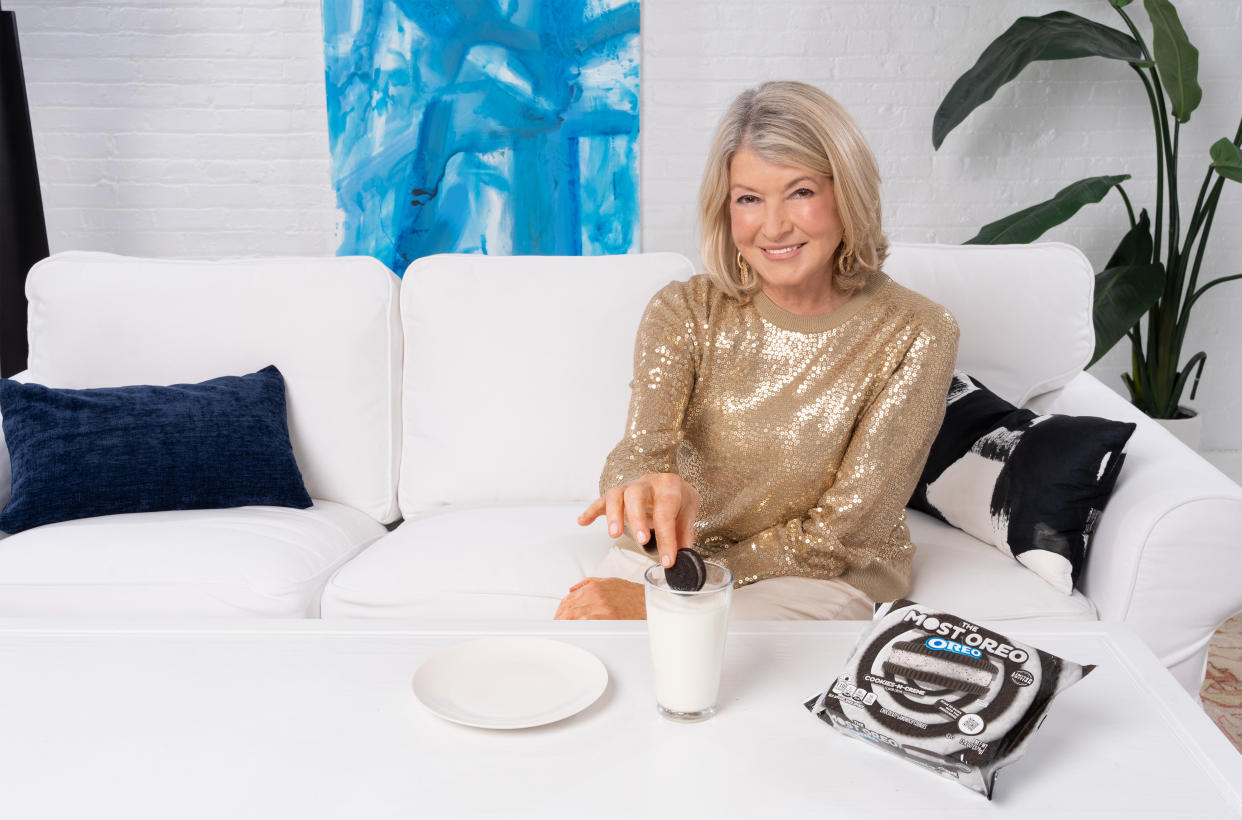 Stewart has teamed up with Oreo to promote the Oreoverse, the cookie brand's metaverse experience, and the release of the new Most Oreo Oreo. (Photo: Oreo)