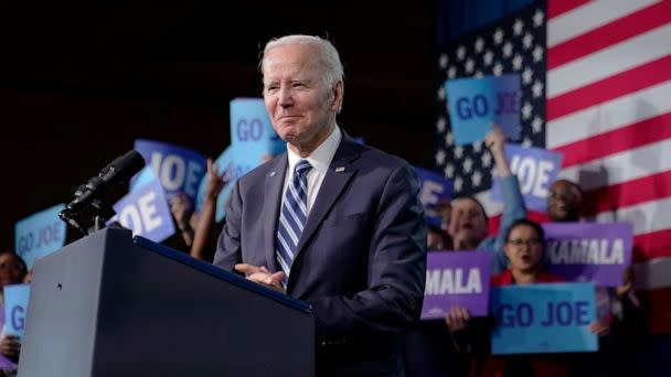 PHOTO: President Joe Biden speaks at the Democratic National Committee Winter Meeting, on Feb. 3, 2023, in Philadelphia. (Patrick Semansky/AP)