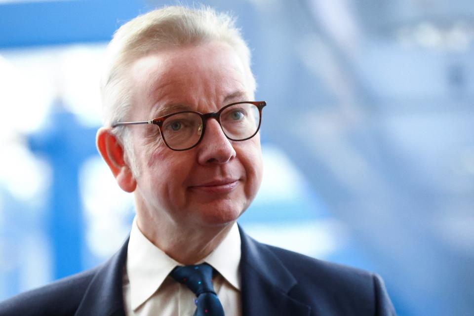 MP Michael Gove at Britain's Conservative Party's annual conference in Birmingham on Monday (REUTERS)