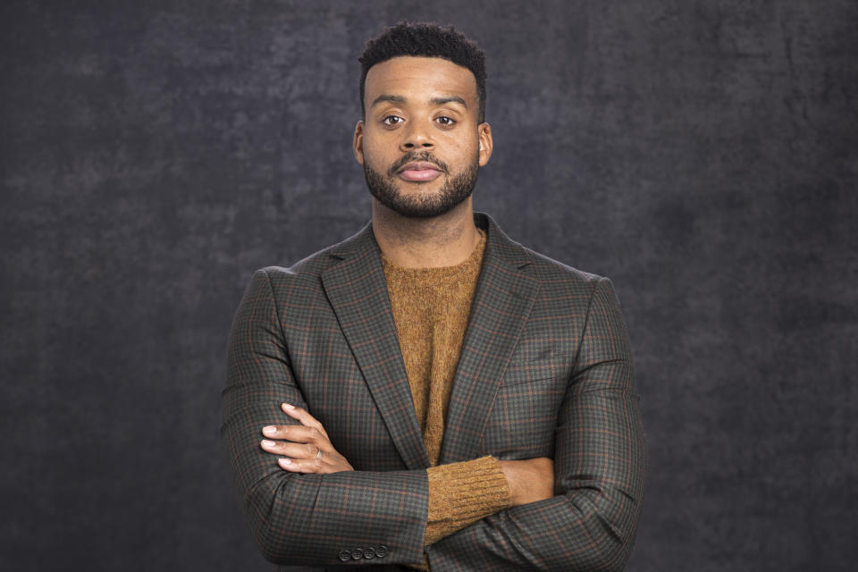 Kris Bowers poses for a portrait on Tuesday, Nov. 21, 2023, in Los Angeles. Bowers has been named one of The Associated Press' Breakthrough Entertainers of 2023. (Photo by Willy Sanjuan/Invision/AP)