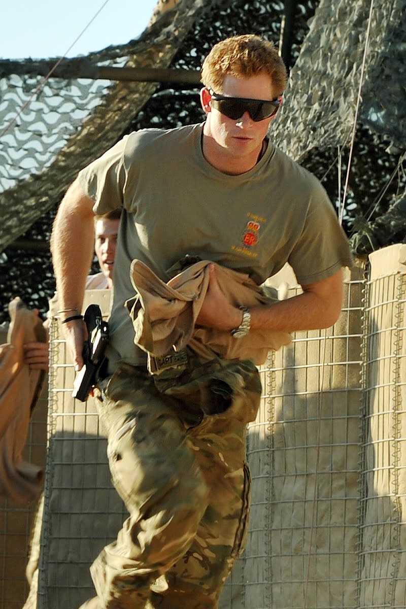 Prince Harry during drill training