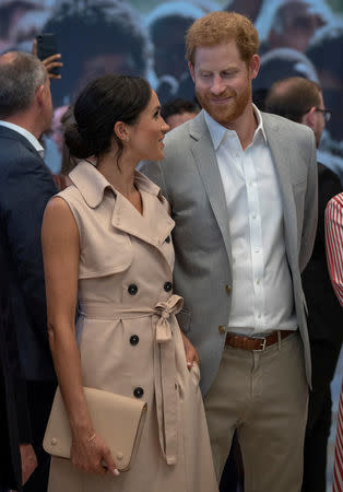 Britain's Prince Harry and Meghan, the Duchess of Sussex, visit the Nelson Mandela Centenary Exhibition at Southbank Centre's Queen Elizabeth Hall in London, Britain, July 17, 2018. Arthur Edwards/Pool via REUTERS