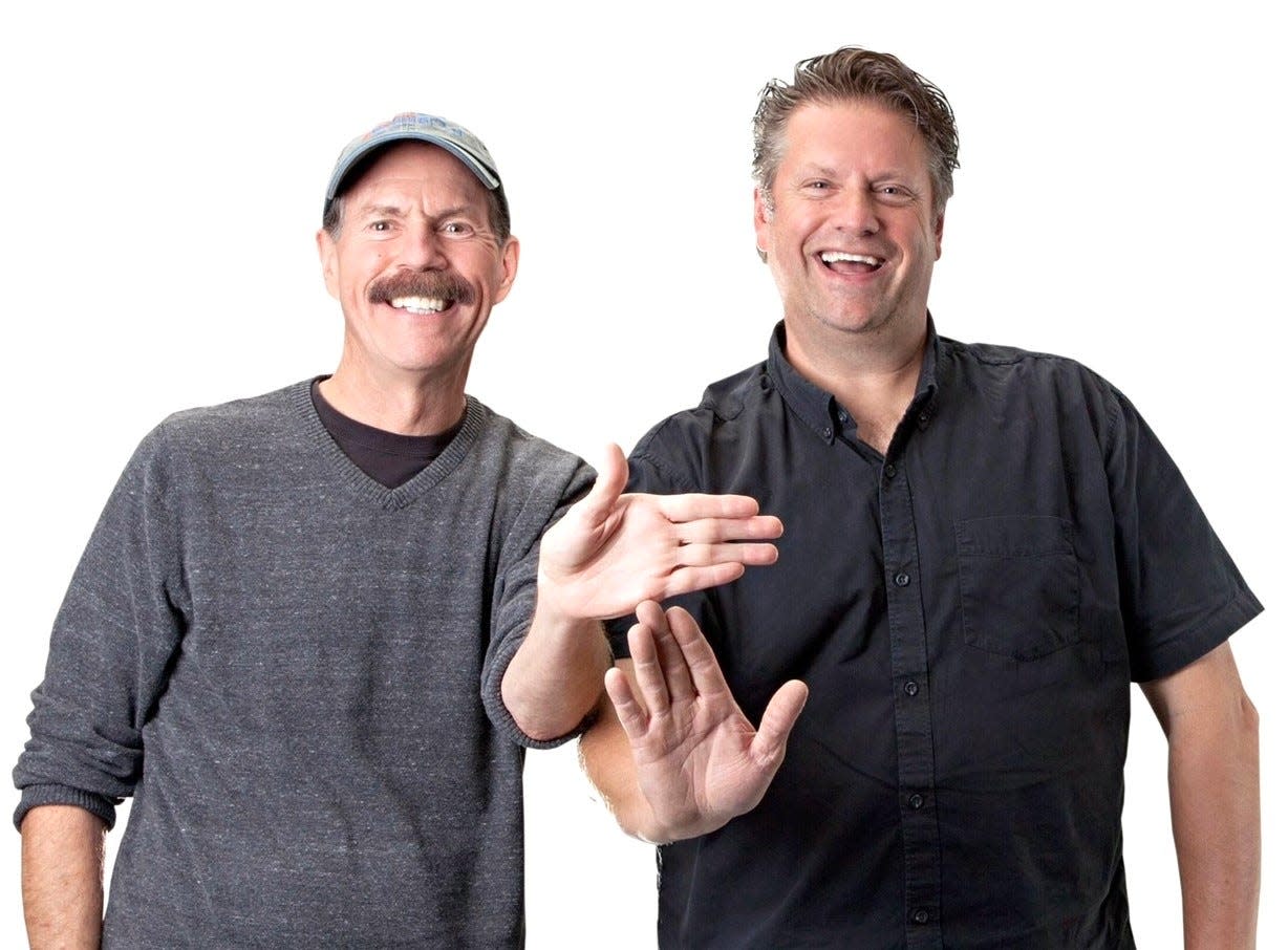 Tom Daldin, left, and Jim Edelman, right, known for their work on the PBS television show “Under the Radar Michigan” will be in Tecumseh Thursday, Nov. 2, for an in-person talk scheduled for 7 to 8 p.m. at the Tecumseh District Library, 215 N. Ottawa St.