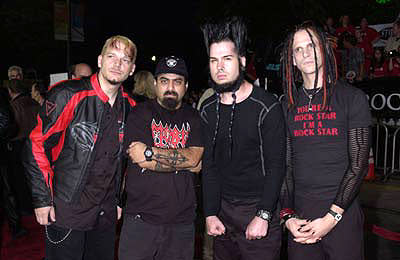 Ken Jay , Tony Campos , Wayne Static and Tripp Rex Eisen of Static X at the Westwood premiere of Warner Brothers' Rock Star