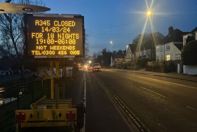 Castle Road to be closed for ten nights later this month