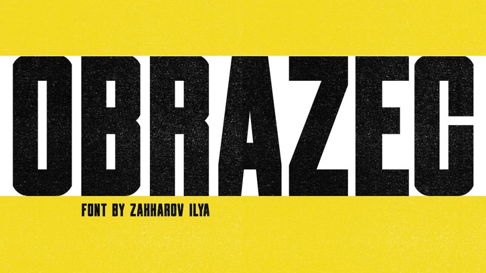 Best free fonts: Sample of Obrazec