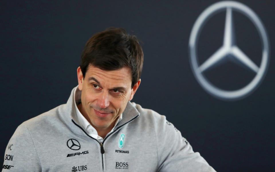 NORTHAMPTON, ENGLAND - FEBRUARY 23: Mercedes GP Executive Director Toto Wolff looks on during a press conference after the launch of the Mercedes formula one team's 2017 car, the W08, at Silverstone Circuit on February 23, 2017 in Northampton, England. (Photo by Mark Thompson/Getty Images) - Credit: Mark Thompson/Getty 