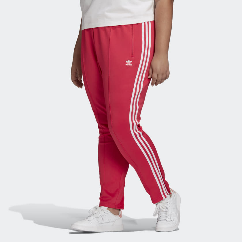 Primeblue SST Track Pants (Plus Size). Image via Adidas.