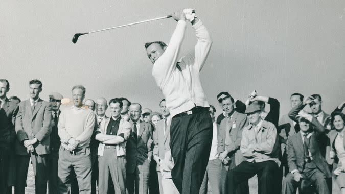 Golfer Arnold Palmer Pictured In Action In The Ryder Cup At Lythamst Annes.