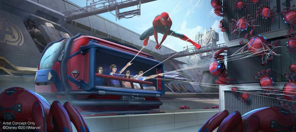 Spider-Man swings into action at Disneyland's Avengers Campus (Photo: Disneyland Resorts)