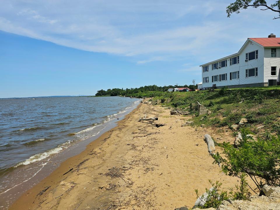 This bayfront section of Keyport is slated for beach cleaning on Monday, July 29, 2024, after slag was discovered along the beach.