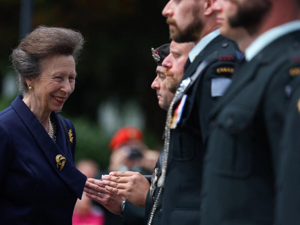 Princess Royal inspects troops (Hannah McKay/PA Wire)