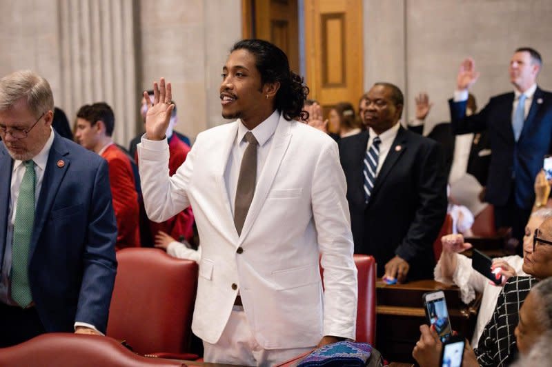 Rep. Justin Jones, D-Nashville, who was expelled after joining a protest on the House floor following a deadly shooting in Nashville, blasted Tuesday's passage of a measure that would arm school teachers with handguns, saying "this bill is insane." Photo courtesy of Justin Jones/Facebook