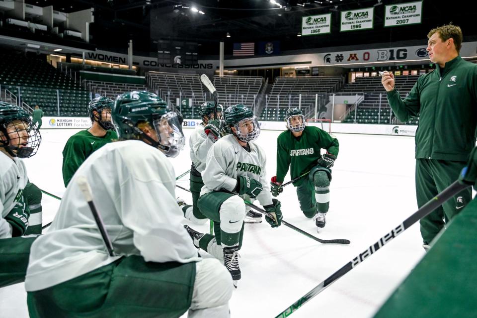 Adam Nightingale has Michigan State's hockey program off to 10-3-1 start this season.