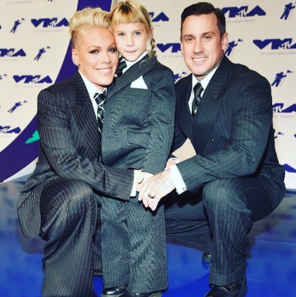Pink has been praised after she spoke out about raising her kids 