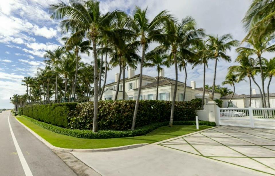Stephen A. and Christine Schwarzman's landmarked house, Four Winds, stands at 1768 S. Ocean Blvd. They also own a vacant lot of 3 acres next door at 1800 S. Ocean Blvd. The properties' tax bills for 2023 total about $1.55 million.