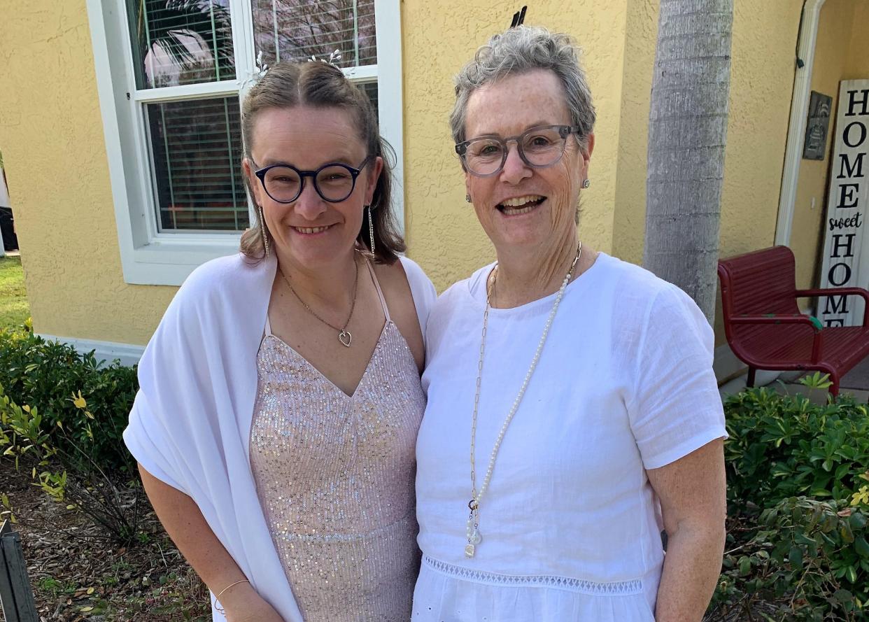 Mackenzie Holland, left, has lived at The Haven for nearly eight years, and her mother, Kelly Askerud, serves as the president for Friends of the Haven.