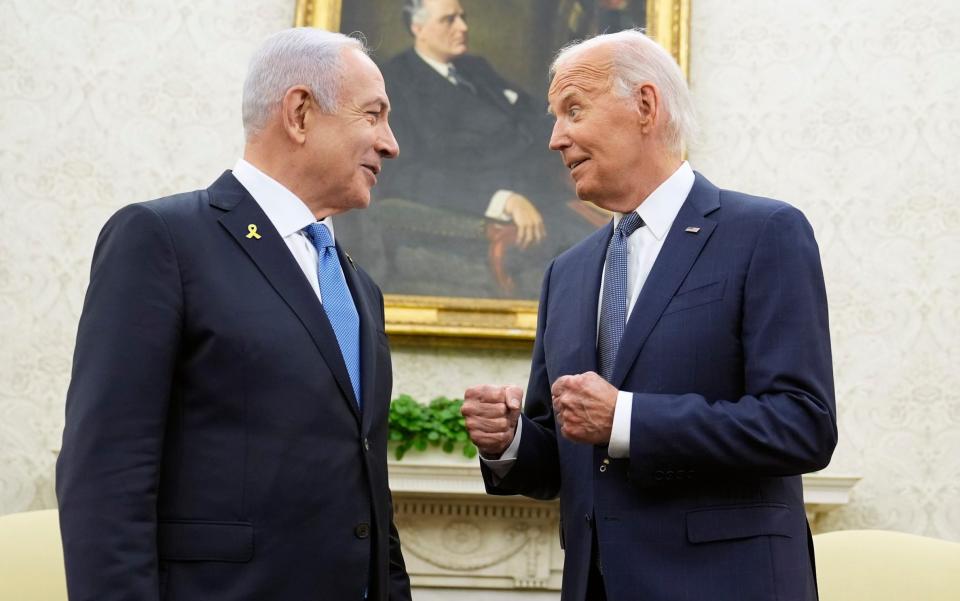 Joe Biden meets with Israeli Prime Minister Benjamin Netanyahu in the Oval Office