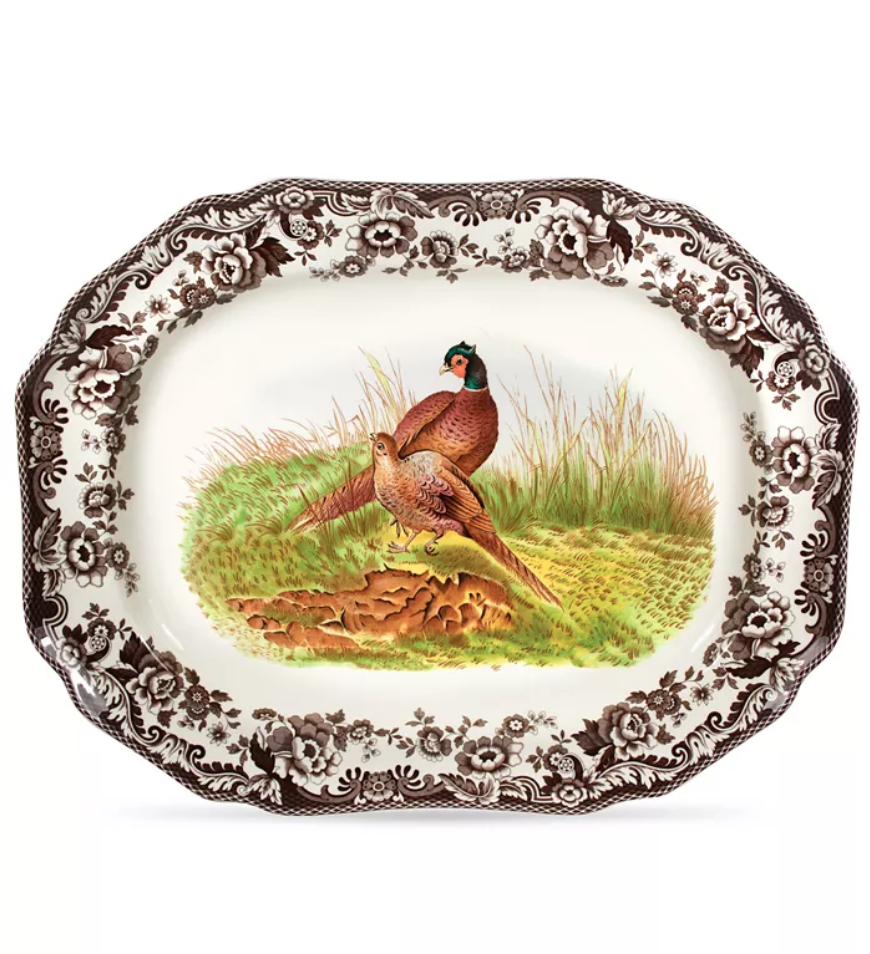 Spode Woodland Pheasant Octagonal Platter