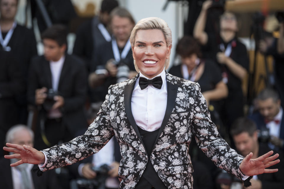 Rodrigo Alves walks the red carpet ahead of the 'Vox Lux' screening during the 75th Venice Film Festival at Sala Grande on September 4, 2018 in Venice, Italy. (Photo by Alessandra Benedetti - Corbis/Corbis via Getty Images)