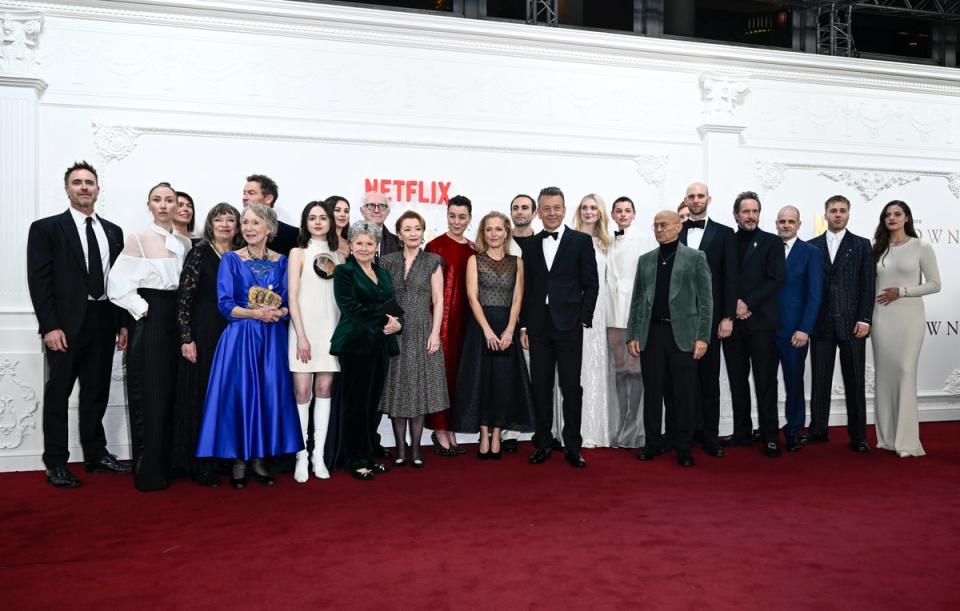 The cast of The Crown at the final season celebration party (Gareth Cattermole/Getty Images)