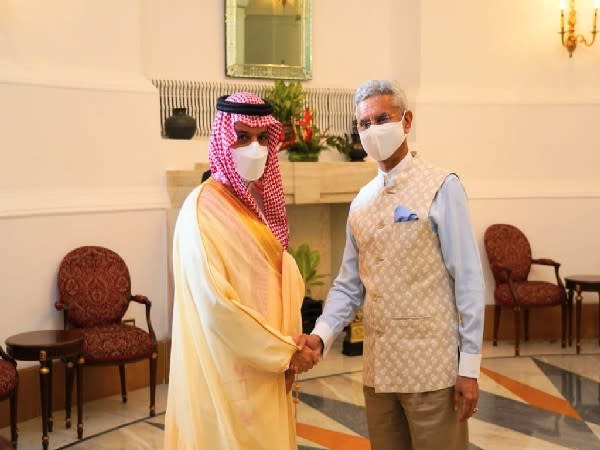 External Affairs Minister S Jaishankar with his Saudi counterpart Prince Faisal bin Farhan.