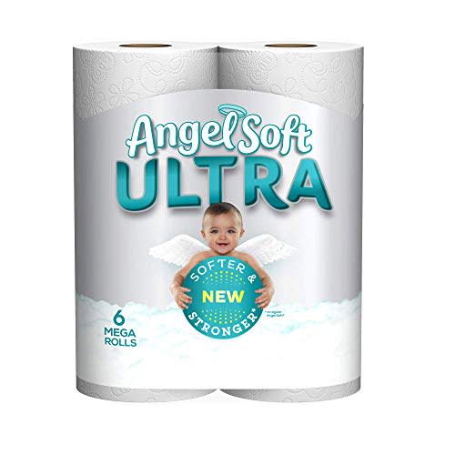 Angel Soft® Ultra Toilet Paper, 6 Mega Rolls, 2-Ply Bath Tissue