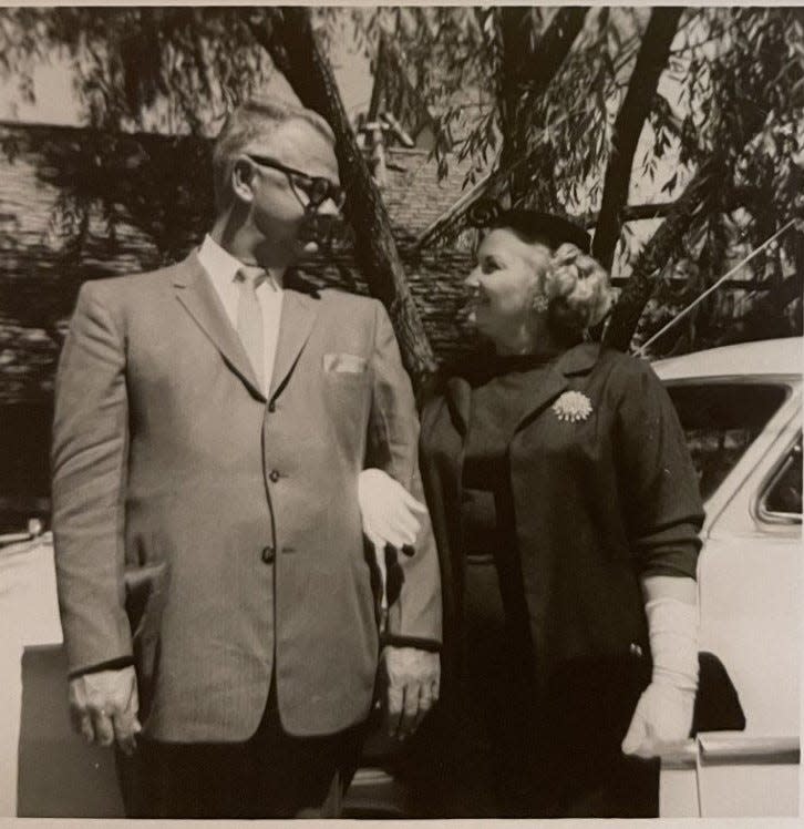 Harmon and Hilda Durden of Fort Smith, Arkansas, were the grandparents of Times Record senior staff writer Robert Medley. Here they are pictured in the 1950s. Harmon Durden played offensive line at Fort Smith High School on the Grizzlies in 1929. He met Hilda at a game.