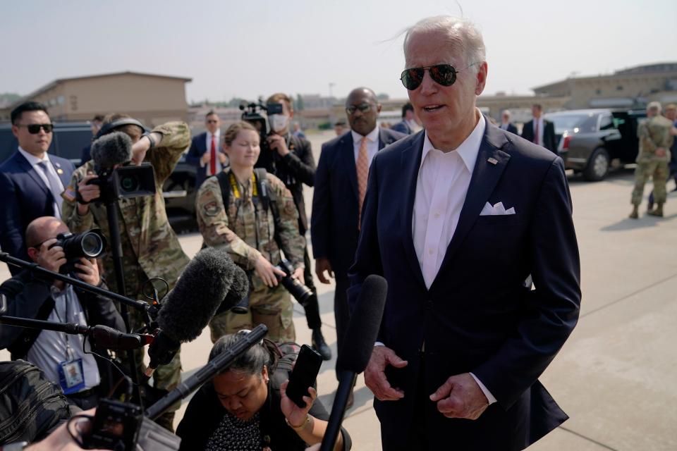 President Joe Biden leaves South Korea on May 22, 2022, for Japan. This is his second day of a weeklong trip to Asia.