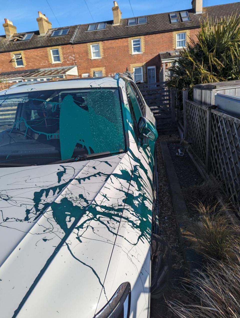 Bournemouth Echo: The paint has caused irreparable damage to her vehicle, causing concerns that the car may be