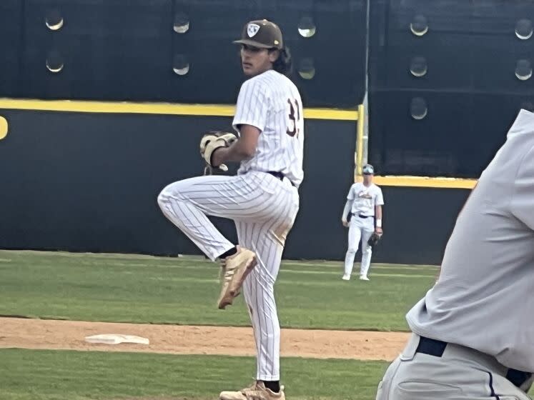 Diego Velazquez of Crespi threw six shutout innings in a 2-0 win over Chaminade on Saturday.