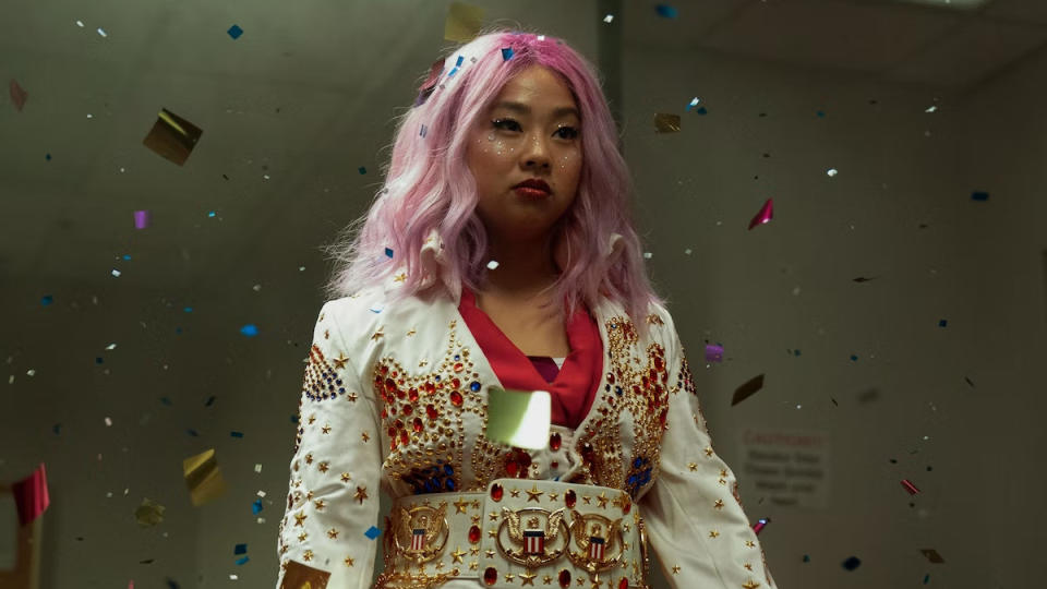 Stephanie Hsu shone her way to the Oscars in Everything Everywhere All at Once. (A24)