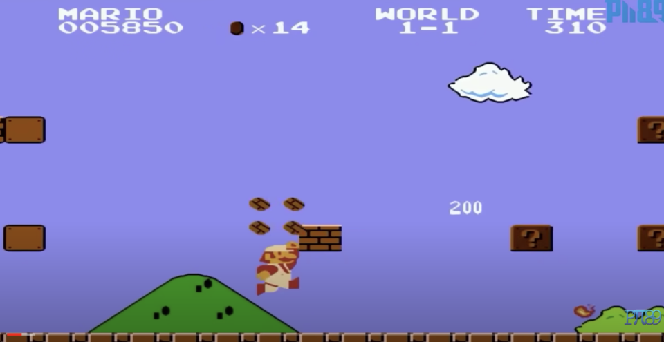screen shot of Super Mario Brothers