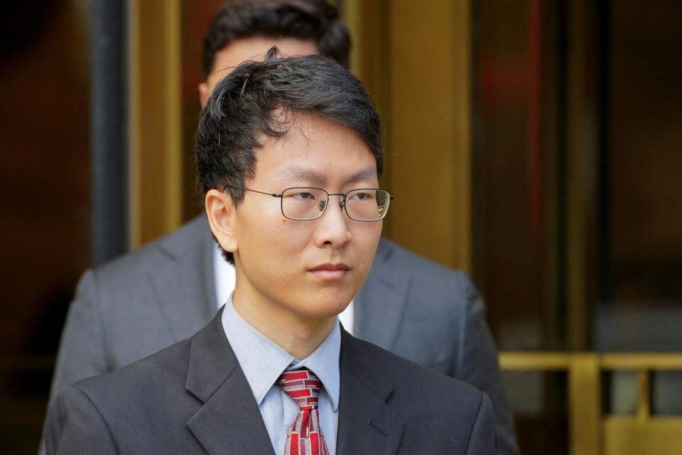 Gary Wang departs the trial of former FTX Chief Executive Sam Bankman-Fried who is facing fraud charges over the collapse of the bankrupt cryptocurrency exchange, at Federal Court in New York City, U.S., October 10, 2023. REUTERS/Cheney Orr