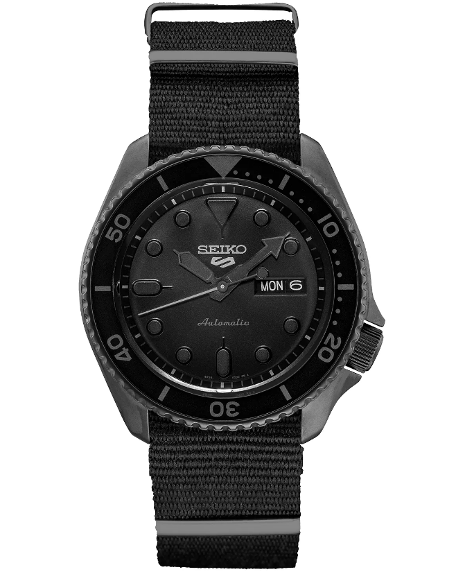 seiko all black watch