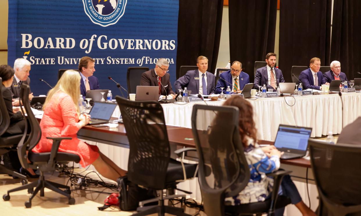 Florida Board of Governors during a meeting in FAMU's Grand Ball Room in 2023.