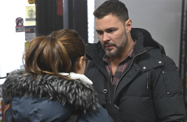 Marina Squerciati and Patrick John Flueger in Chicago P.D.