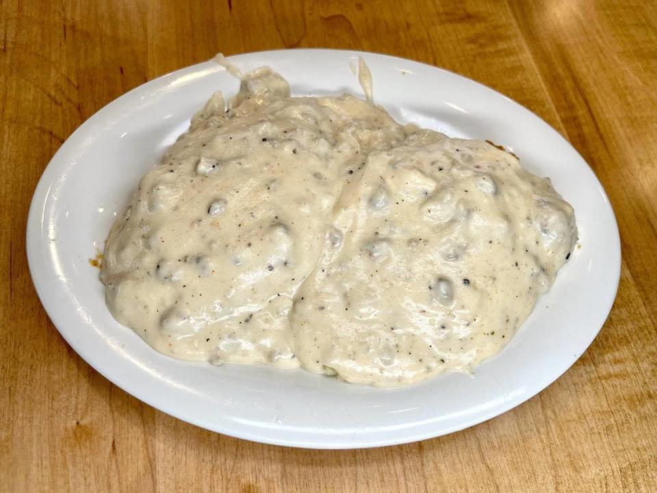 Biscuits and gravy from Maple Street Biscuit Company.