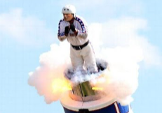 Human cannonball artists David Smith Jr. and father David Smith Sr. are Guinness World Record-holders.