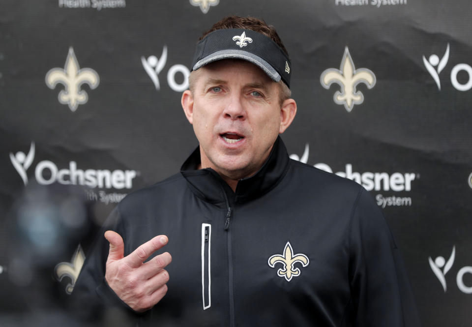 New Orleans Saints head coach Sean Payton wants the home crowd to disrupt the Rams’ method of calling audibles. (AP)